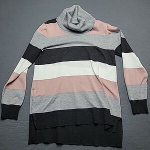 Cable & Gauge Cowl Neck Sweater - Black, Gray, Pink, White